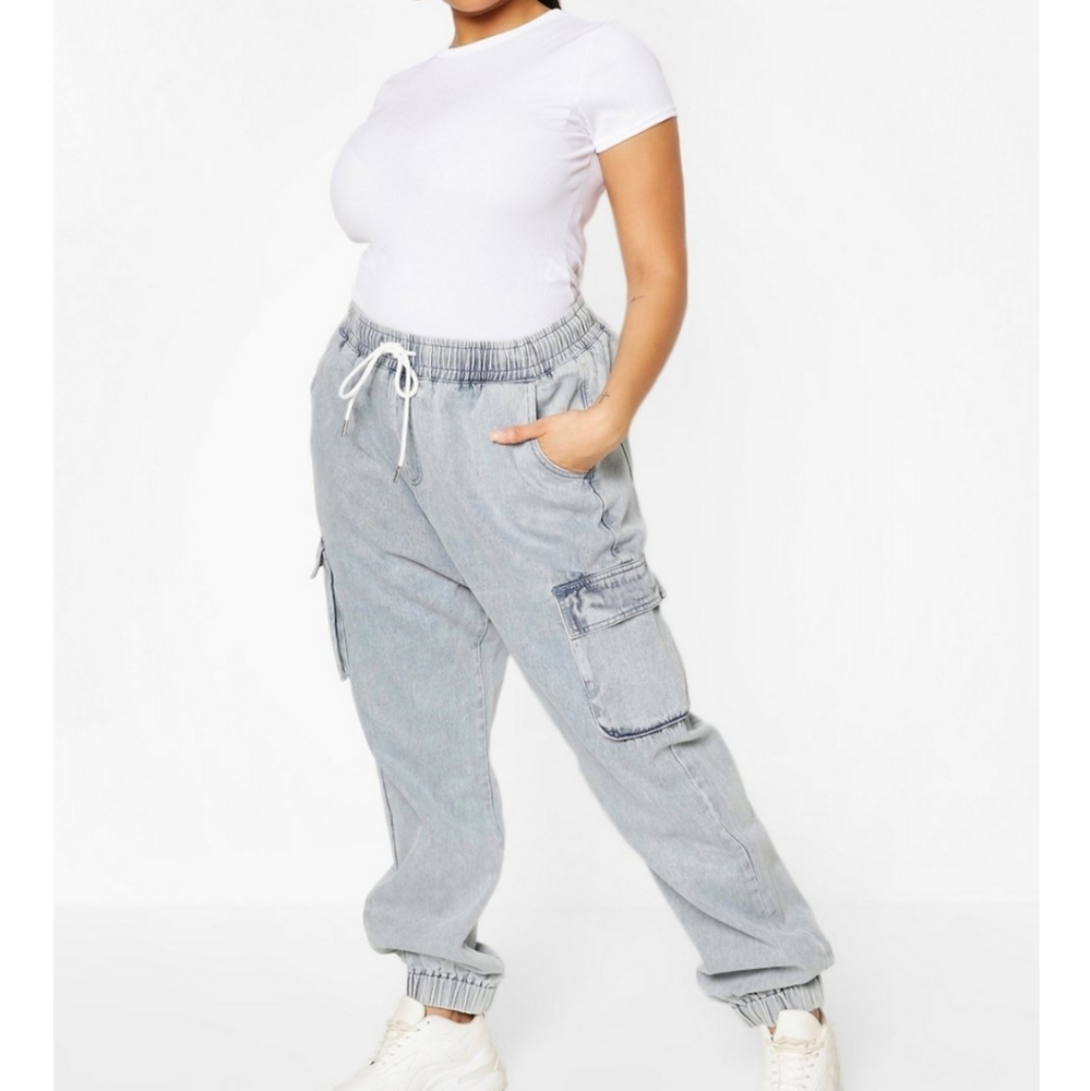 Denim Cargo Jeans